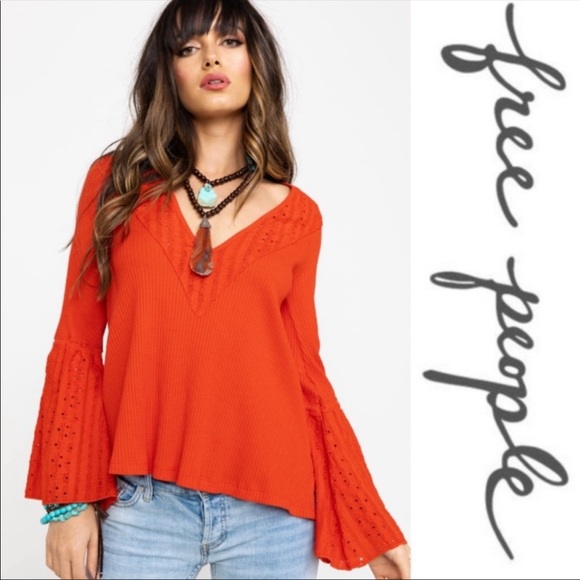 Free People Tops - 🌼Free People Vermillion boho top🌼